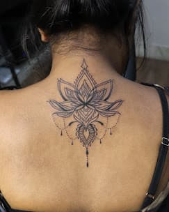 Ornate Chandelier Lotus Mandala