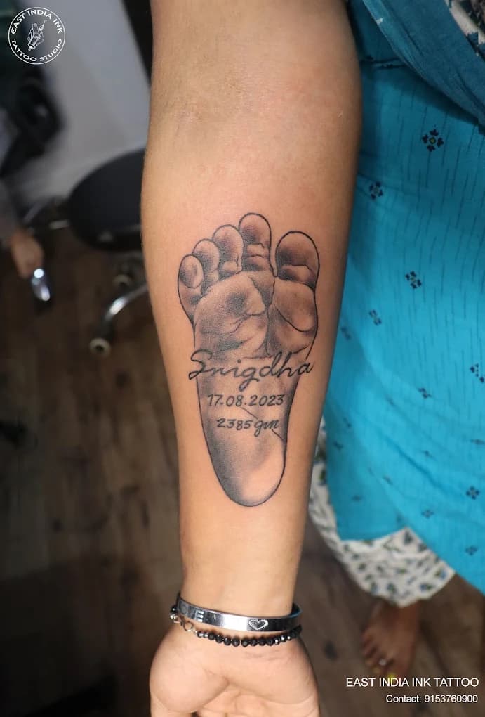 Infant Footprint Commemorative Memorial