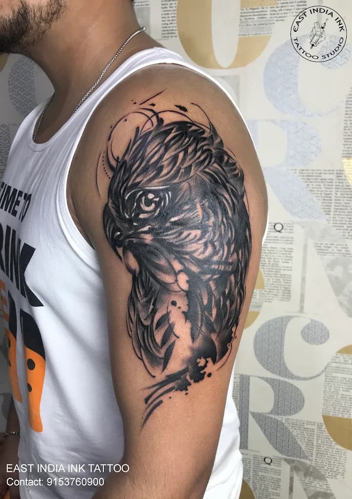 Falcon Predator Blackwork Shading