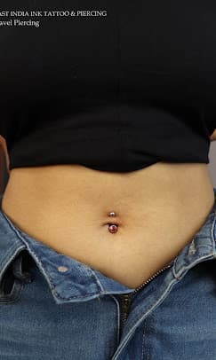 Ruby Solitaire Navel Piercing
